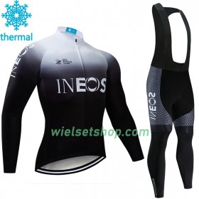 Fietskleding (Fietsshirt Lange Mouw + Lange Koersbroek) 2019 TEAM INEOS N003 Winter Thermal Fleece